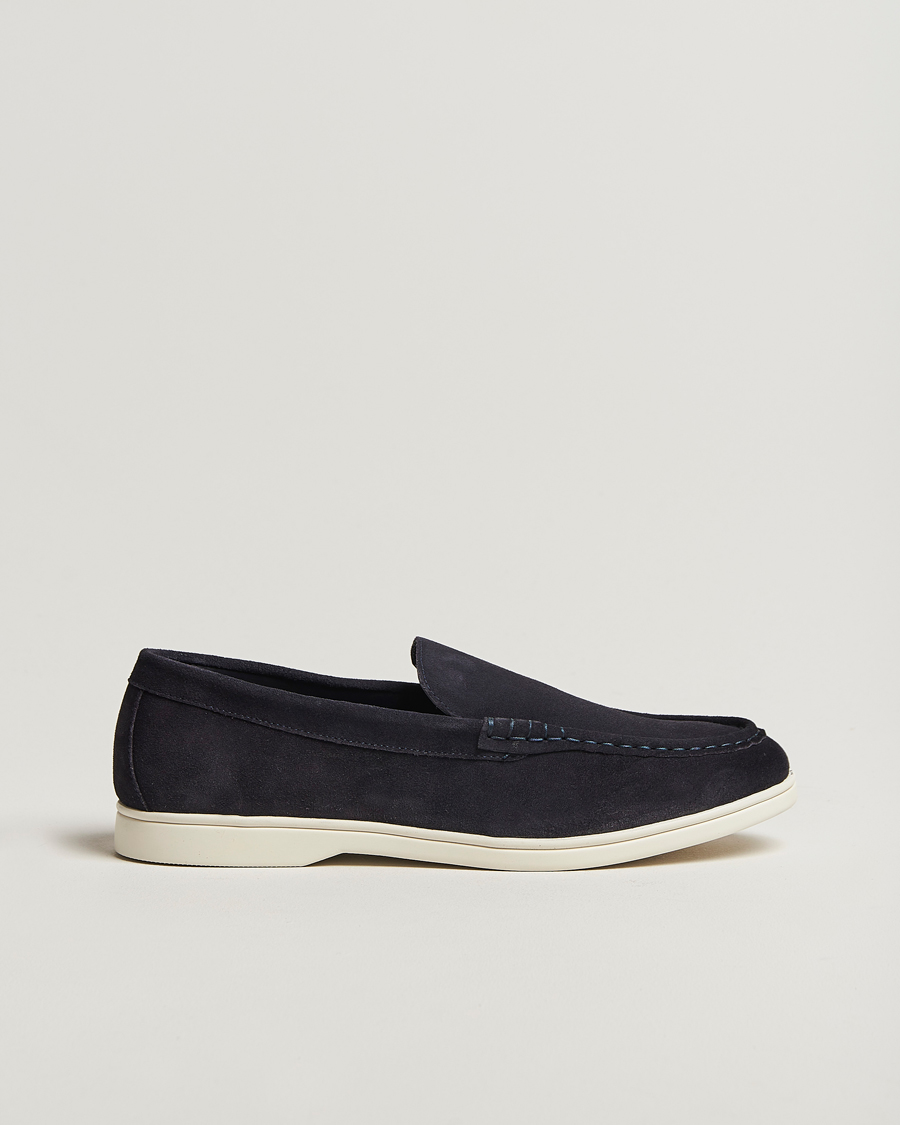 Hombres | Charles Tyrwhitt Suede Slip On Loafers Navy | Charles Tyrwhitt | Suede Slip On Loafers Navy