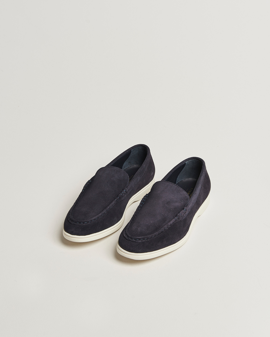 Hombres | Charles Tyrwhitt Suede Slip On Loafers Navy | Charles Tyrwhitt | Suede Slip On Loafers Navy