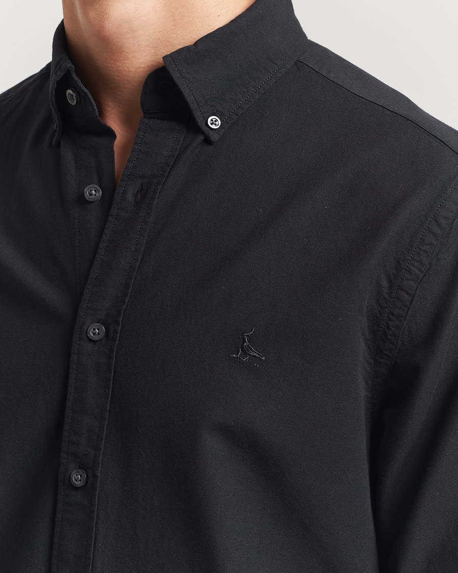 Hombres | Camisas | Charles Tyrwhitt | Button Down Stretch Oxford Shirt Black