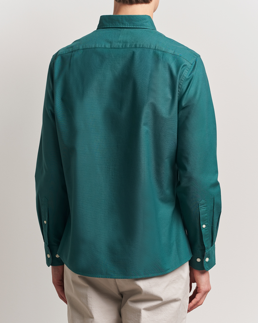 Hombres | Camisas | Charles Tyrwhitt | Button Down Stretch Oxford Shirt Teal Green