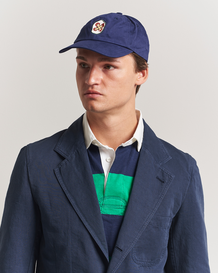 Hombres | Drake's Petal Flower Baseball Cap Navy | Drake's | Petal Flower Baseball Cap Navy