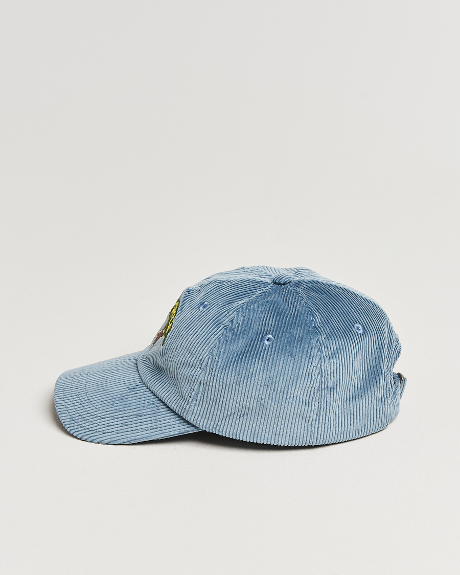 Hombres | Drake's Drake´s Tree Baseball Cap Cornflower Blue | Drake's | Drake´s Tree Baseball Cap Cornflower Blue