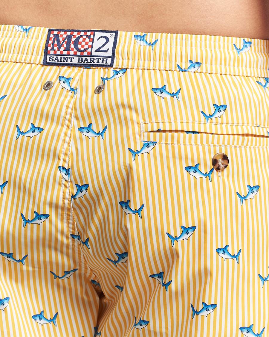 Hombres | Bañadores | MC2 Saint Barth | Printed Swim Shorts Yellow Malie Stripes