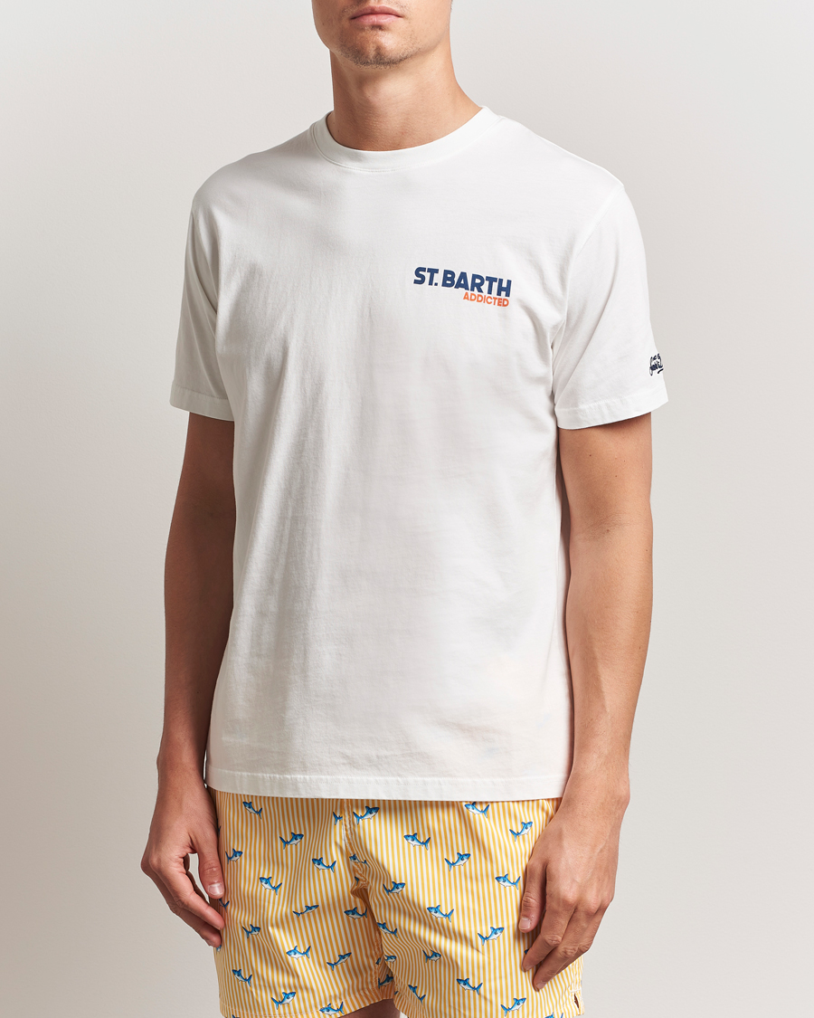 Hombres | Camisetas | MC2 Saint Barth | Printed Cotton T-Shirt St Barth Addicted