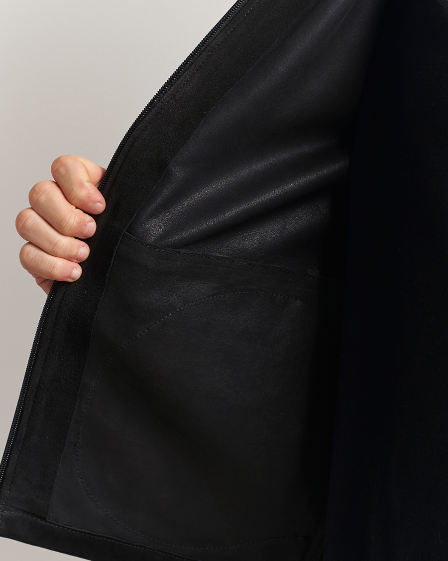 Hombres | Abrigos y chaquetas | J.Lindeberg | Jonah Suede Overshirt Black