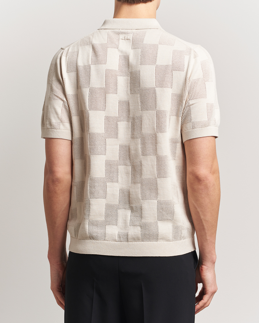 Hombres | Polos | J.Lindeberg | Reymond Stacked Bridge Polo Moonbeam