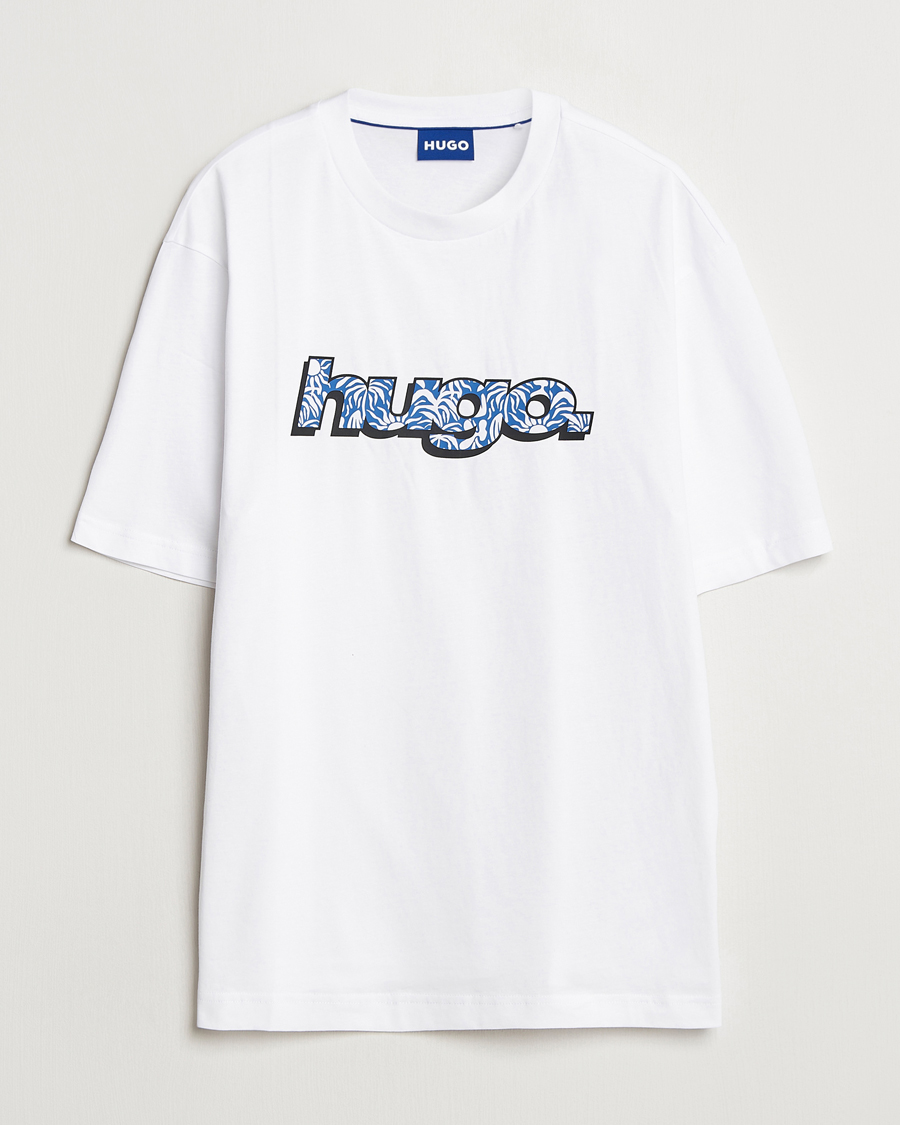 Hombres | Camisetas | HUGO | Nugibol 3D Logo Crew Neck T-Shirt White