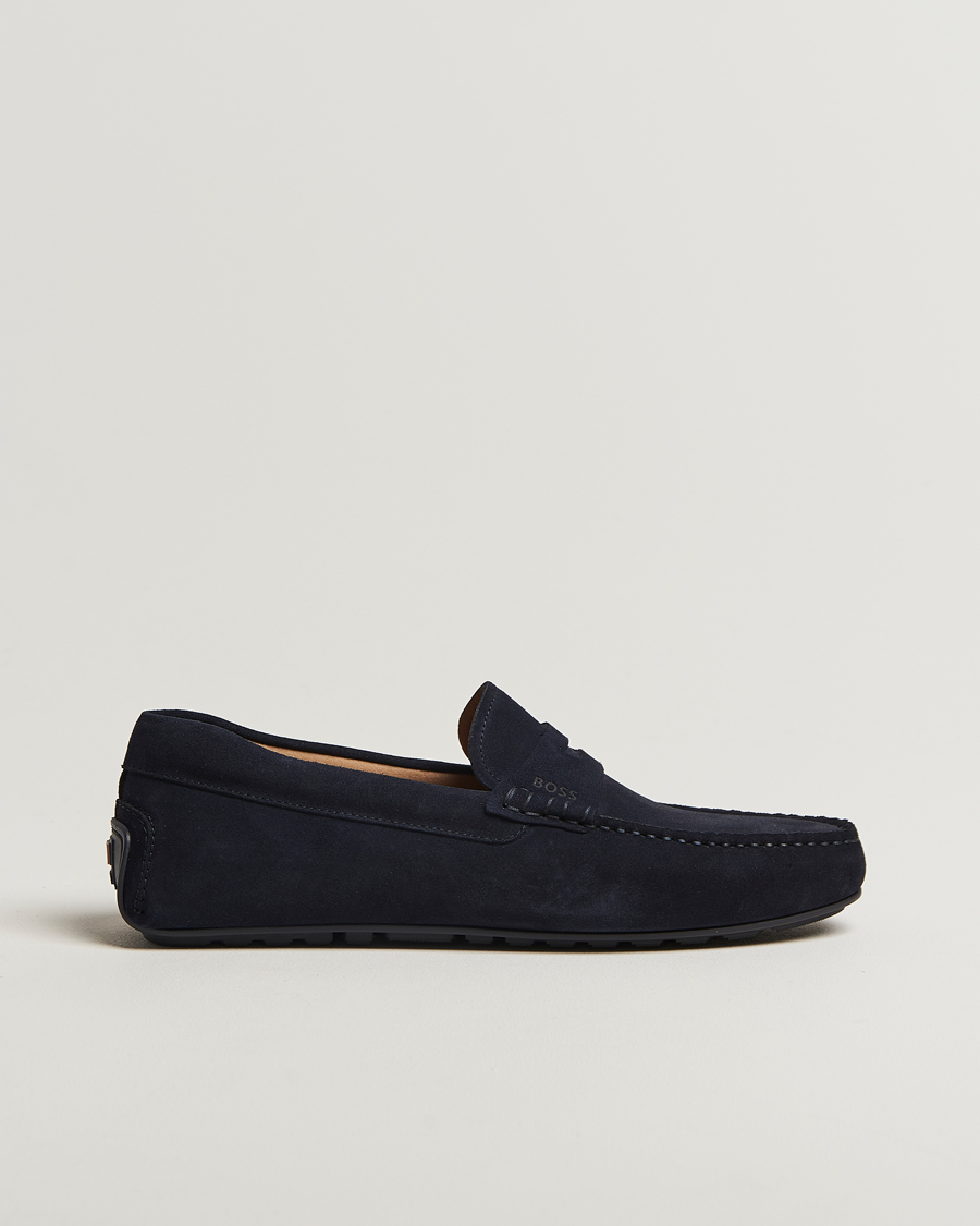Hombres | BOSS BLACK Noel Suede Moccasin Dark Blue | BOSS BLACK | Noel Suede Moccasin Dark Blue