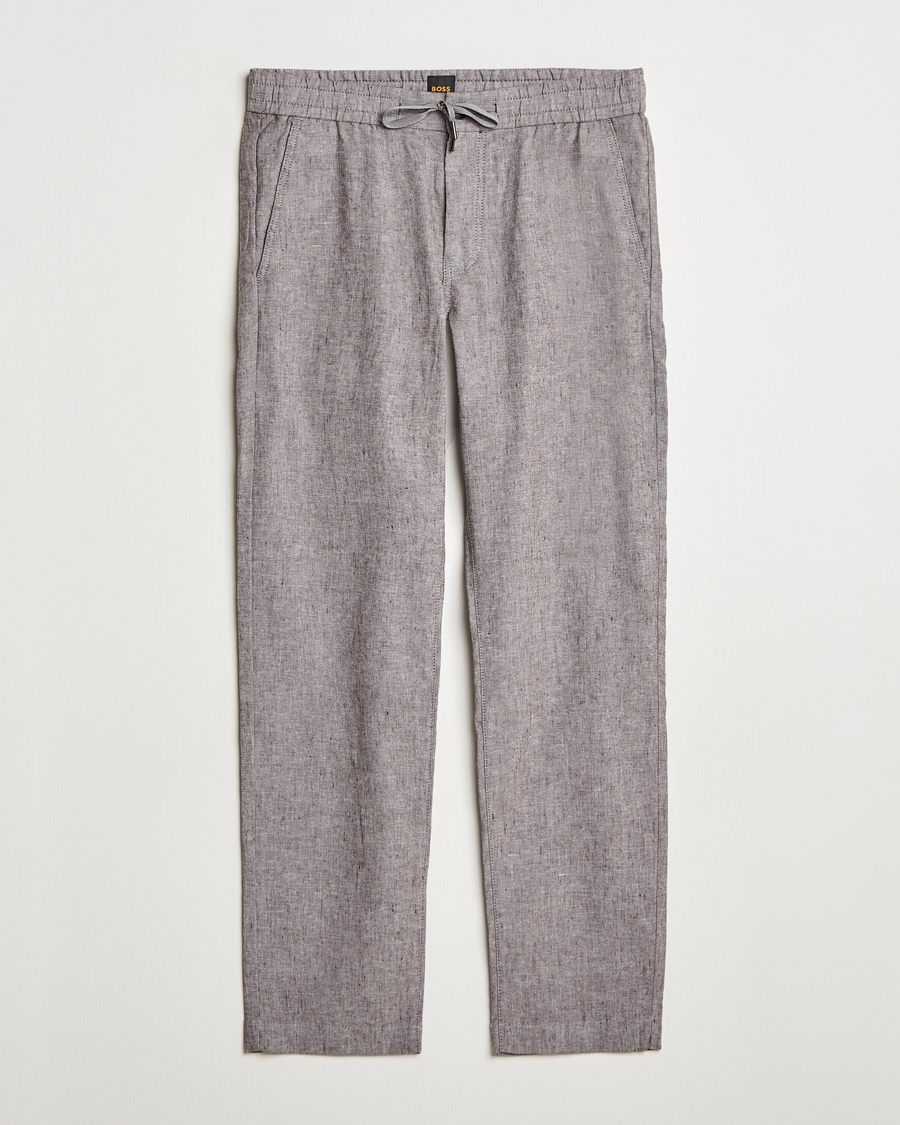 Hombres | Pantalones | BOSS ORANGE | Sanderson Linen Pants Open Brown