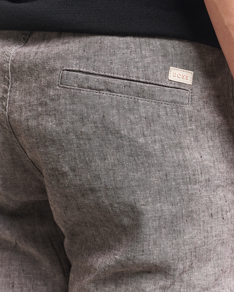 Hombres | Pantalones | BOSS ORANGE | Sanderson Linen Pants Open Brown