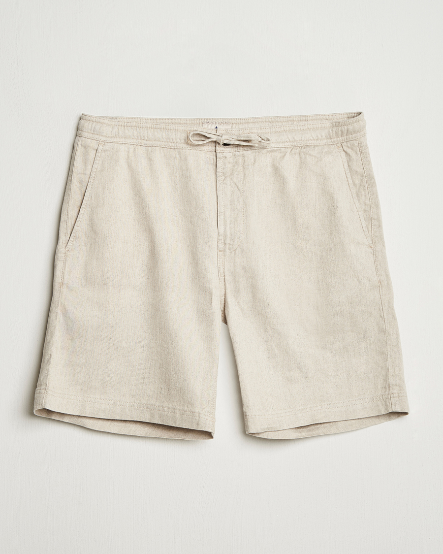 Hombres | Pantalones cortos | Morris | Fenix Linen/Cotton Shorts Beige
