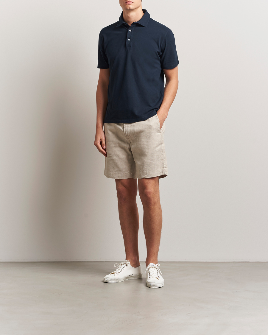 Hombres | Pantalones cortos | Morris | Fenix Linen/Cotton Shorts Beige
