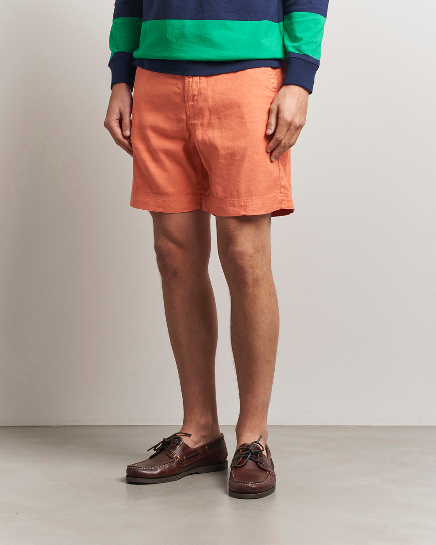 Hombres | Pantalones cortos | Morris | Fenix Linen/Cotton Shorts Orange