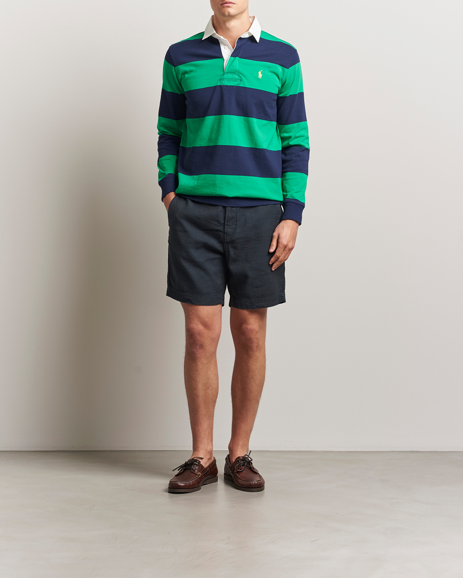 Hombres | Pantalones cortos | Morris | Fenix Linen/Cotton Shorts Blue