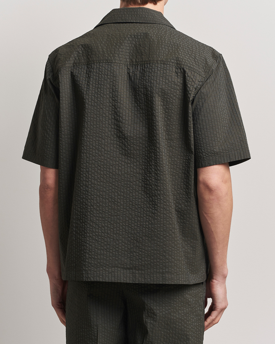 Hombres | Camisas | Maison Kitsuné | Resort Seersucker Short Sleeve Shirt Ranger Green