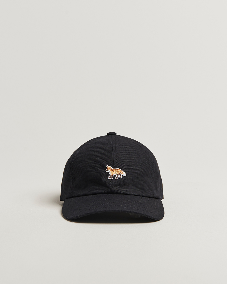 Hombres | Maison Kitsuné Baby Fox 6 Panel Cap Black | Maison Kitsuné | Baby Fox 6 Panel Cap Black