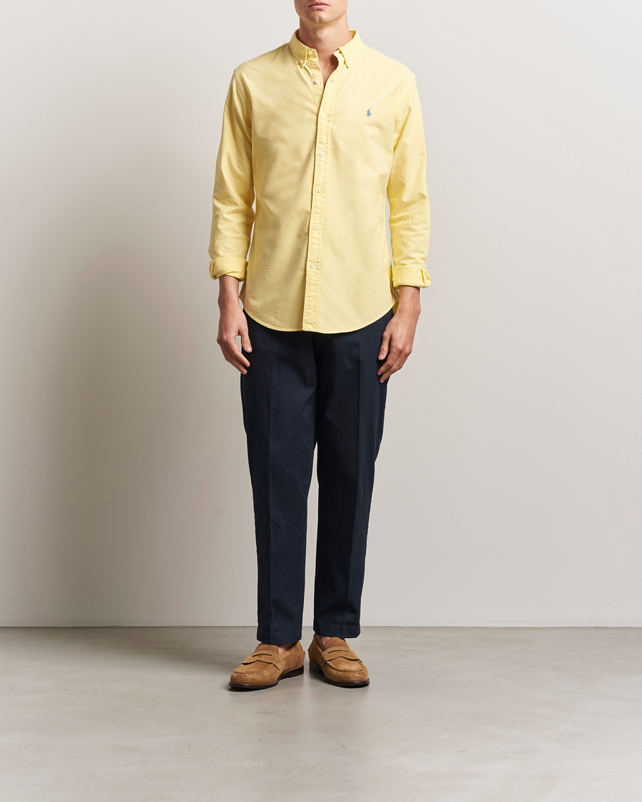 Hombres | Camisas | Polo Ralph Lauren | Slim Fit Garment Dyed Oxford Shirt Wicket Yellow