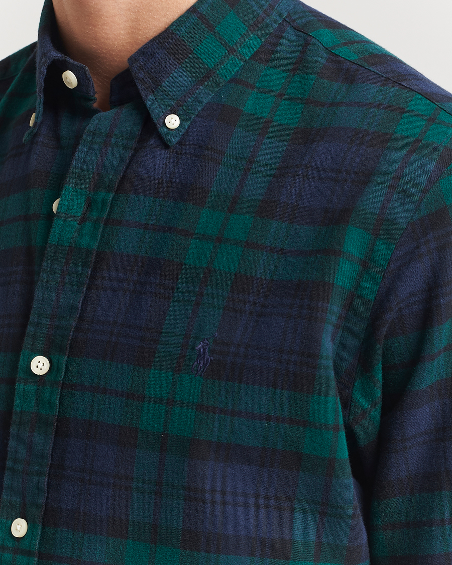 Hombres | Camisas | Polo Ralph Lauren | Custom Fit Checked Oxford Shirt Navy/Green Multi