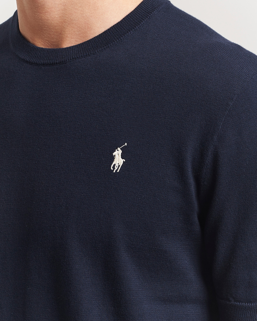 Hombres | Camisetas | Polo Ralph Lauren | Knitted Short Sleeve T-Shirt Hunter Navy
