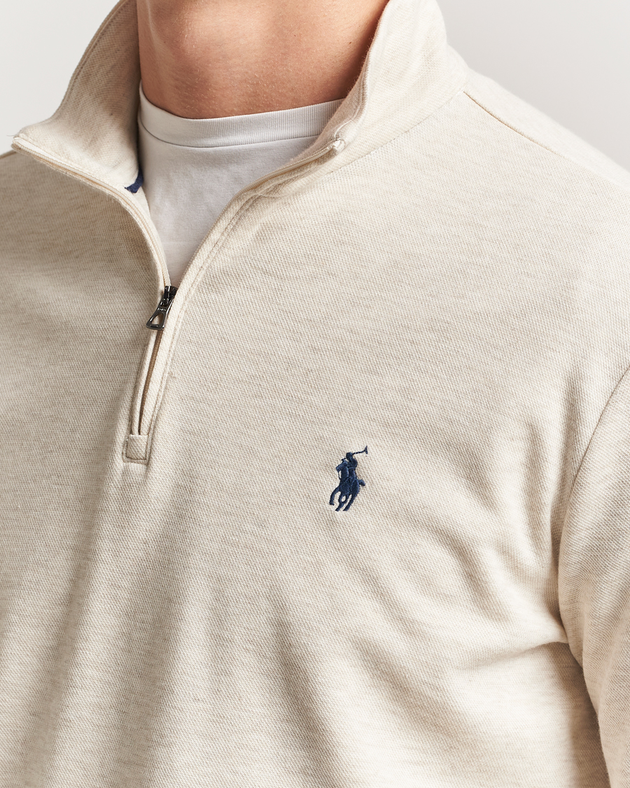 Hombres | Jerséis y prendas de punto | Polo Ralph Lauren | Cotton/Nylon Half Zip Chalk Heather