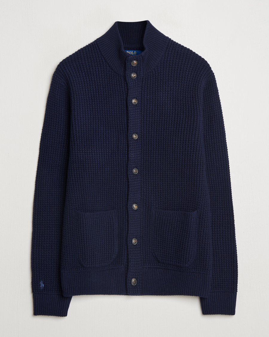 Hombres | Jerséis y prendas de punto | Polo Ralph Lauren | Cotton/Wool Button Cardigan Hunter Navy