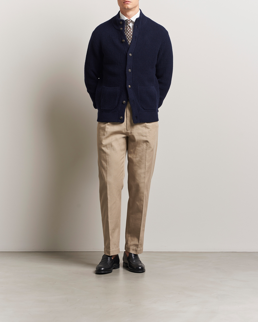 Hombres | Jerséis y prendas de punto | Polo Ralph Lauren | Cotton/Wool Button Cardigan Hunter Navy