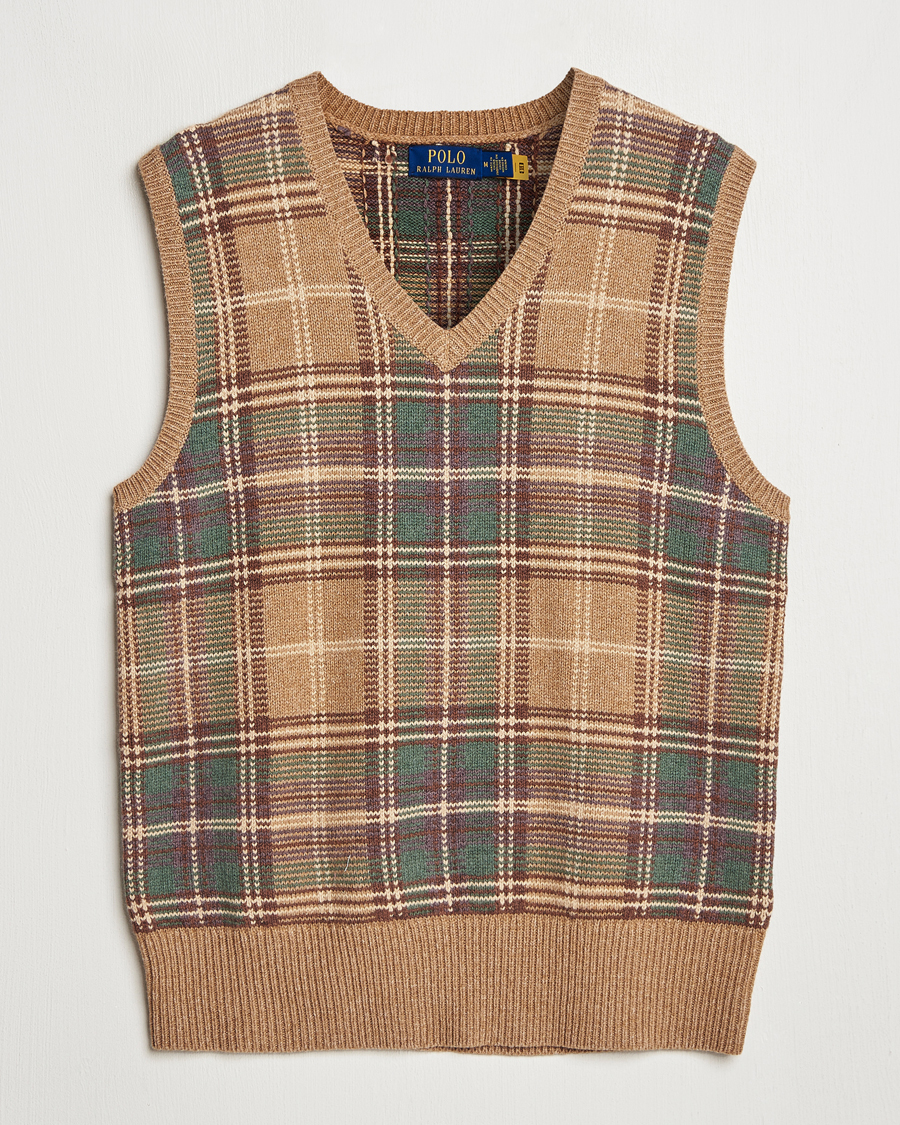 Hombres | Jerséis y prendas de punto | Polo Ralph Lauren | Wool/Cotton Vest Tan Combo