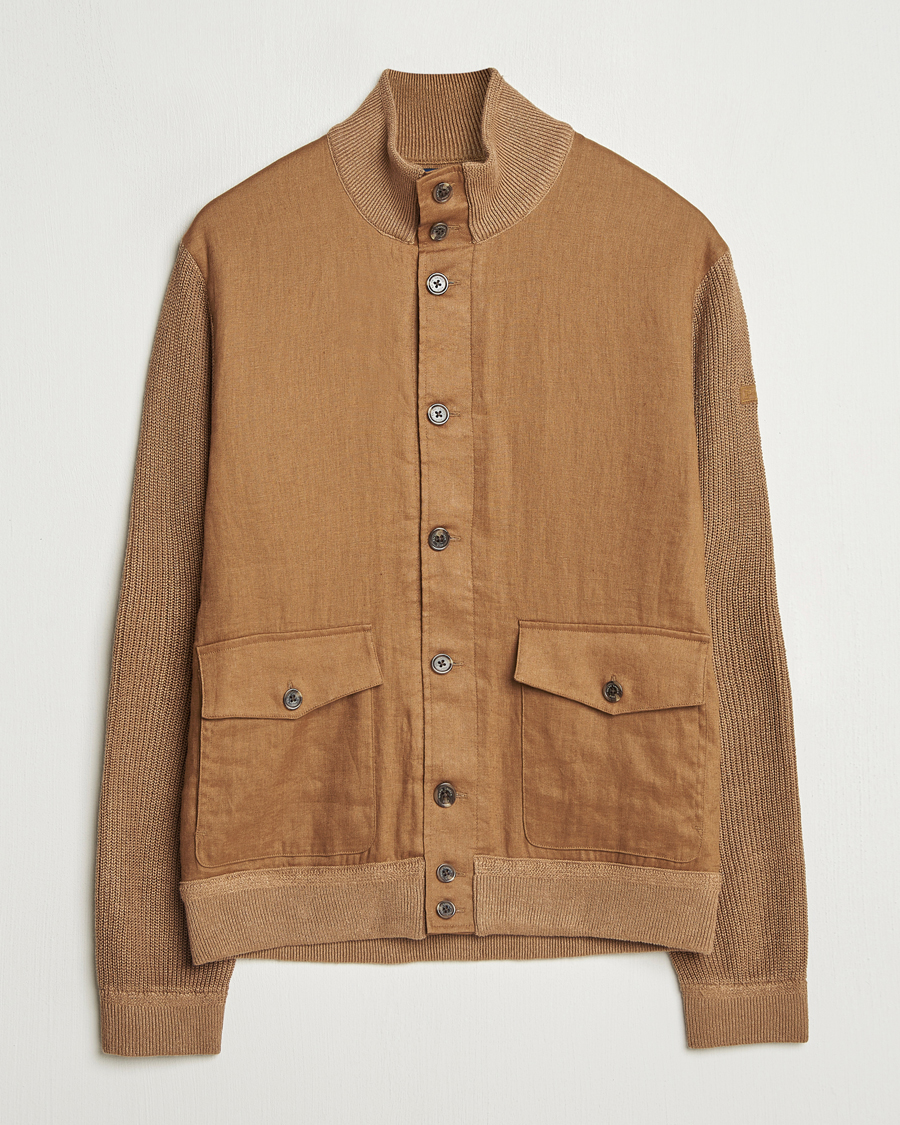 Hombres | Jerséis y prendas de punto | Polo Ralph Lauren | Linen Skeet Jacket Brown Linen Combo