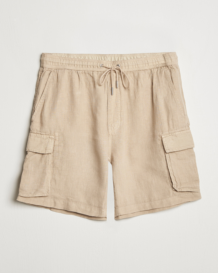 Hombres | Pantalones cortos | GANT | Regular Fit Linen Cargo Shorts Concrete Beige