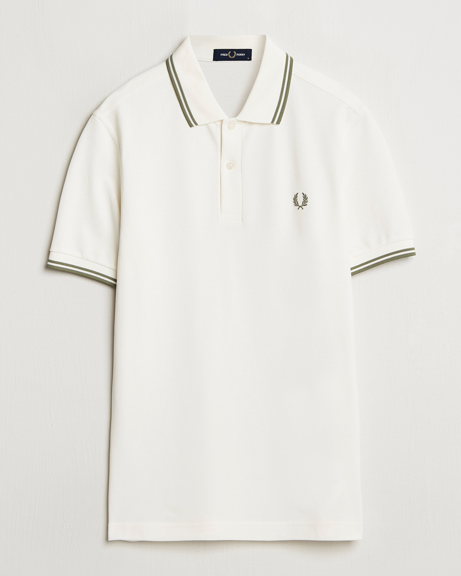 Hombres | Polos | Fred Perry | Twin Tipped Polo Shirt Light Ecru