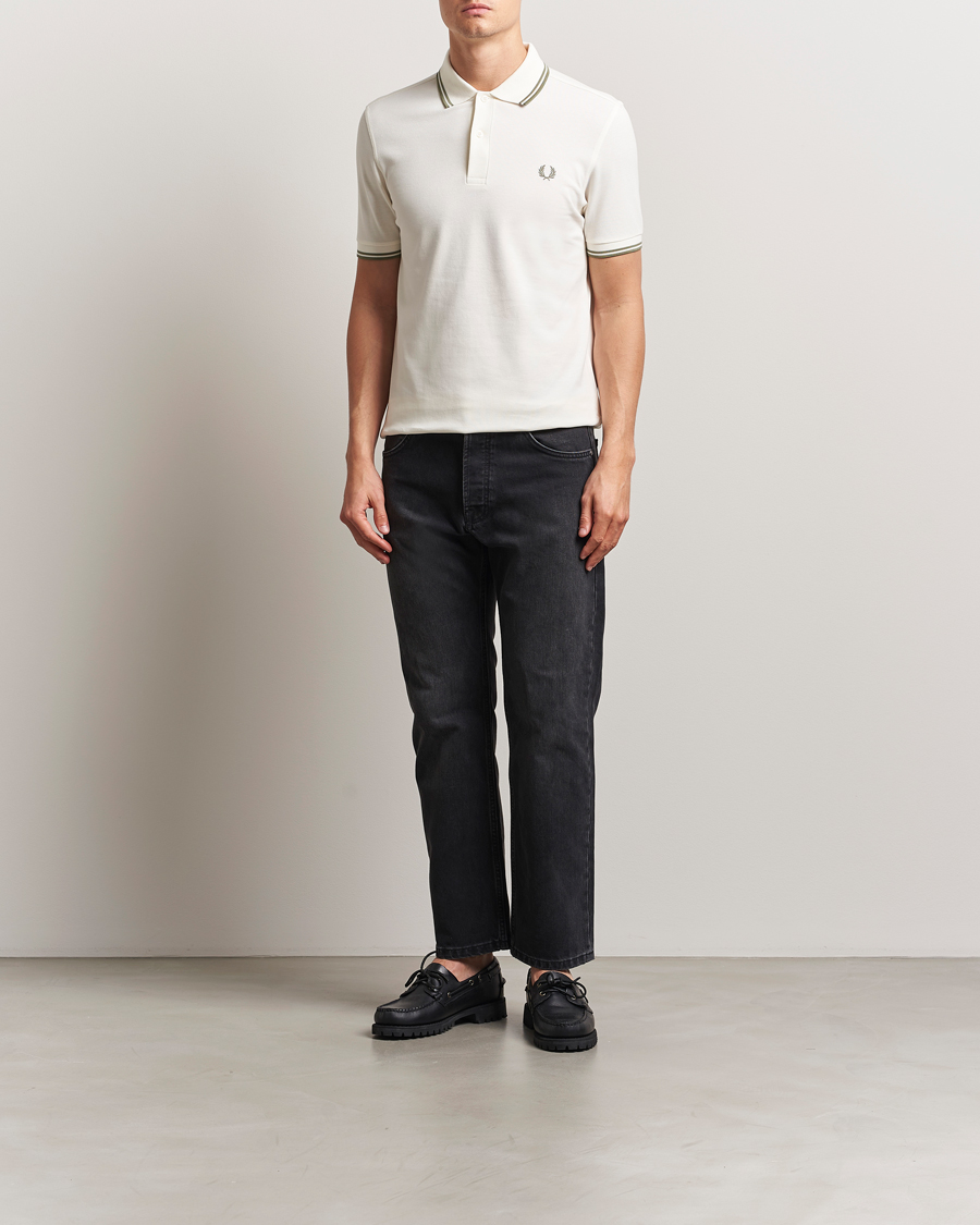 Hombres | Polos | Fred Perry | Twin Tipped Polo Shirt Light Ecru