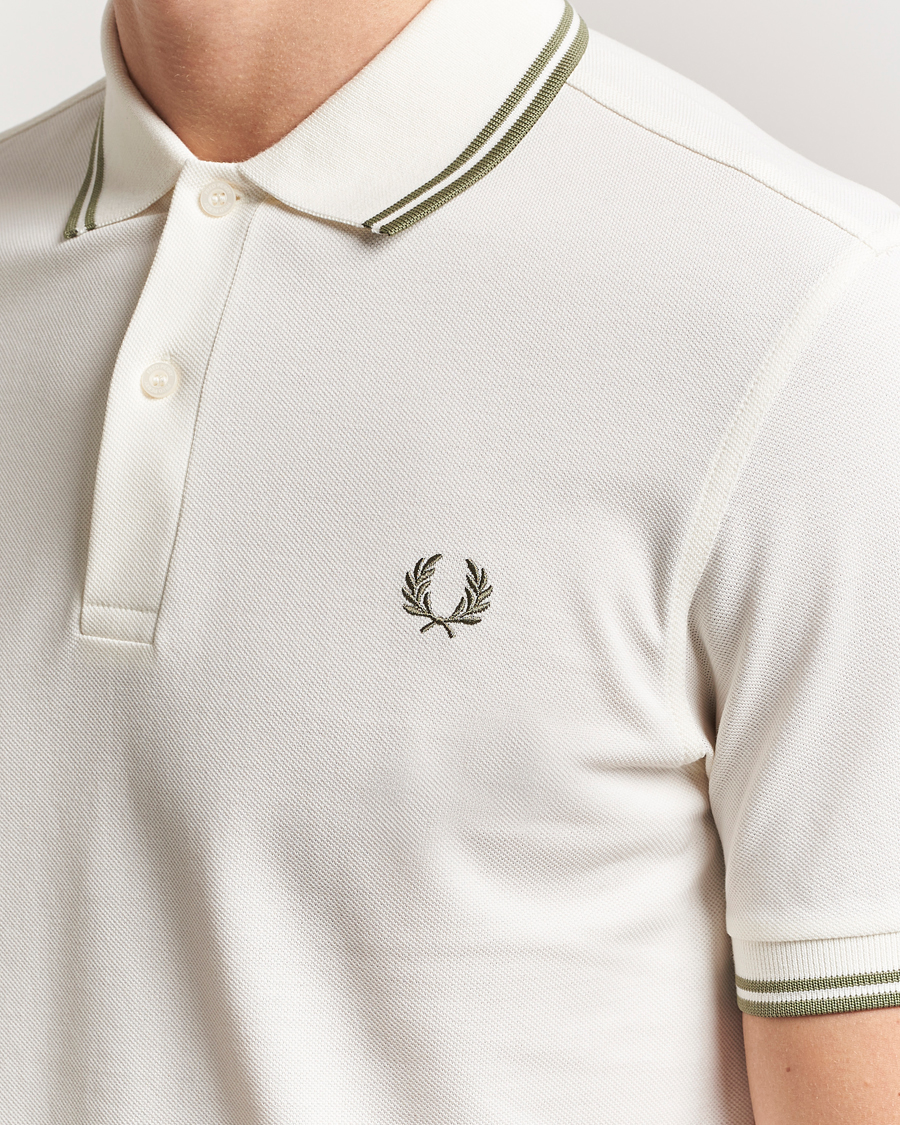 Hombres | Polos | Fred Perry | Twin Tipped Polo Shirt Light Ecru