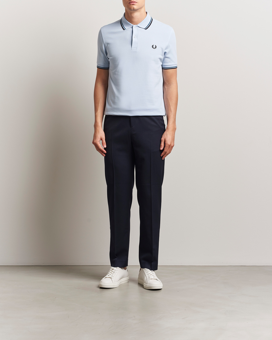 Hombres | Polos | Fred Perry | Twin Tipped Polo Shirt Light Smoke