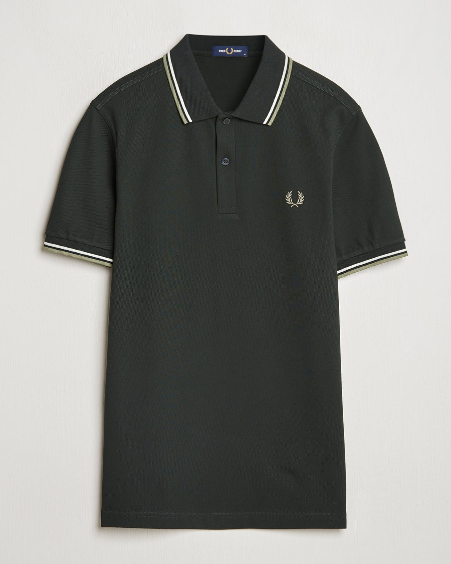 Hombres | Polos | Fred Perry | Twin Tipped Polo Shirt Night Green