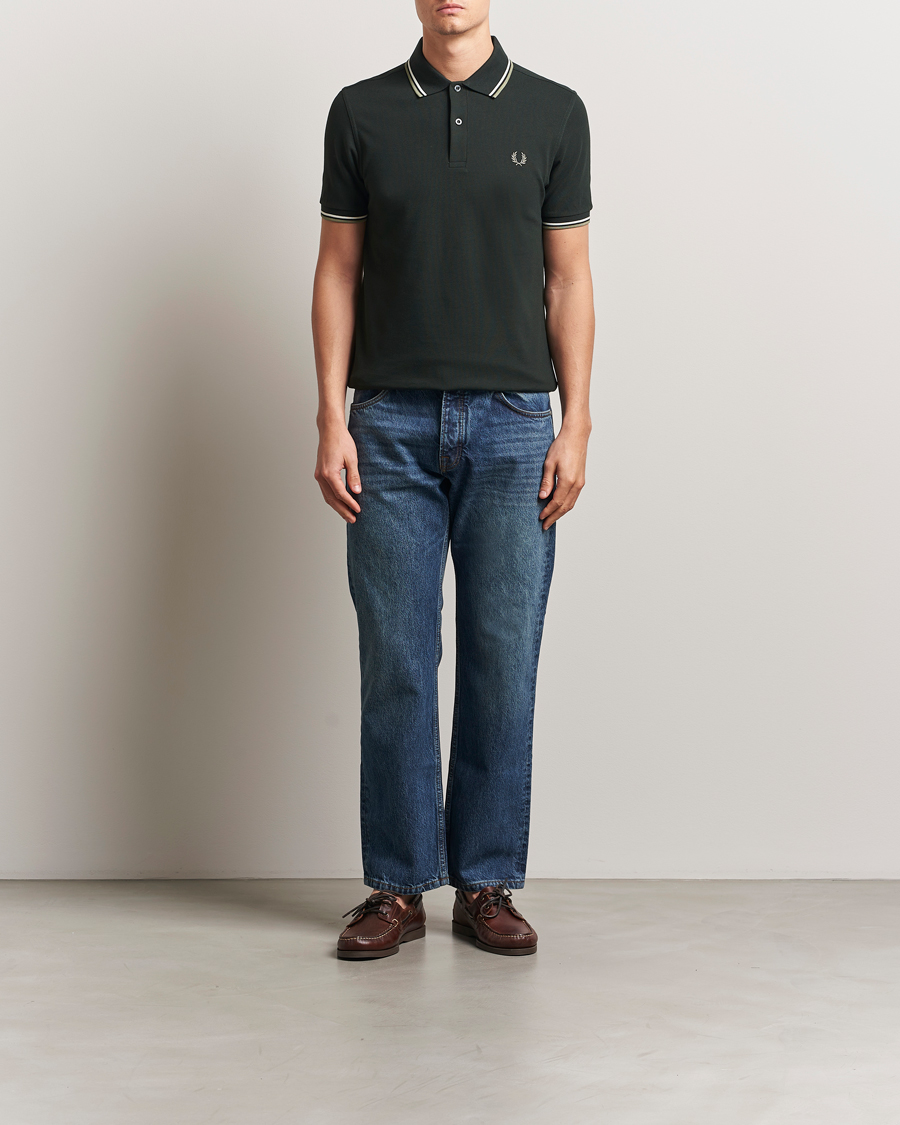 Hombres | Polos | Fred Perry | Twin Tipped Polo Shirt Night Green