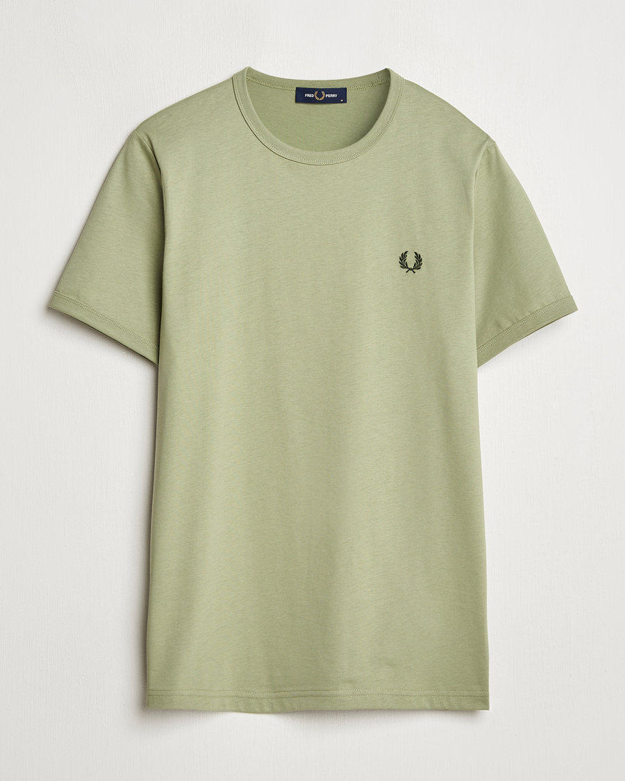 Hombres | Camisetas | Fred Perry | Ringer T-Shirt Olive Mint