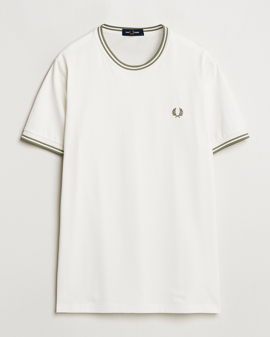 Hombres | Camisetas | Fred Perry | Twin Tipped T-Shirt Light Ecru