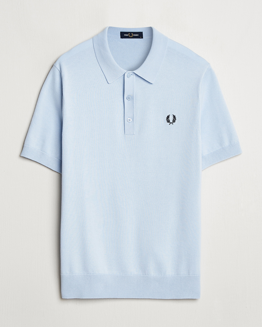 Hombres | Polos | Fred Perry | Cotton Knitted Polo Light Smoke