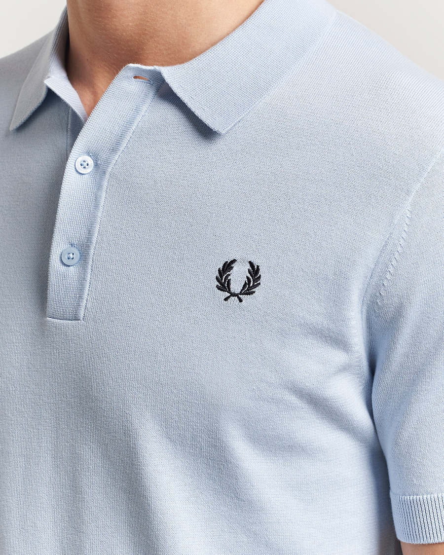 Hombres | Polos | Fred Perry | Cotton Knitted Polo Light Smoke