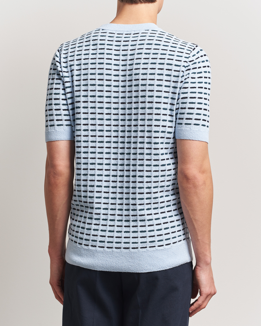 Hombres | Camisetas | Fred Perry | Bouclé Ribbed Knitted T-Shirt Light Smoke