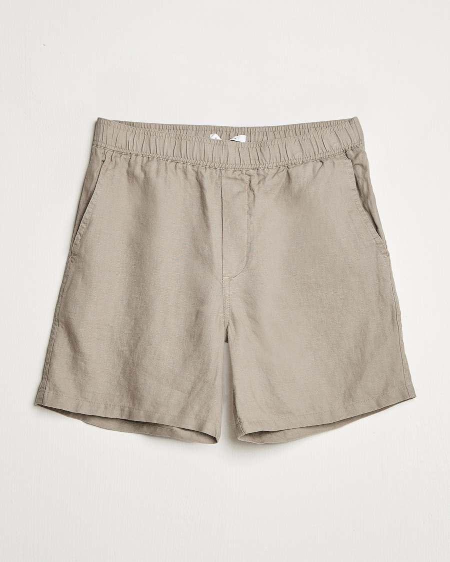 Hombres | Pantalones cortos | Samsøe Samsøe | Jabari Linen Drawstring Shorts Greige