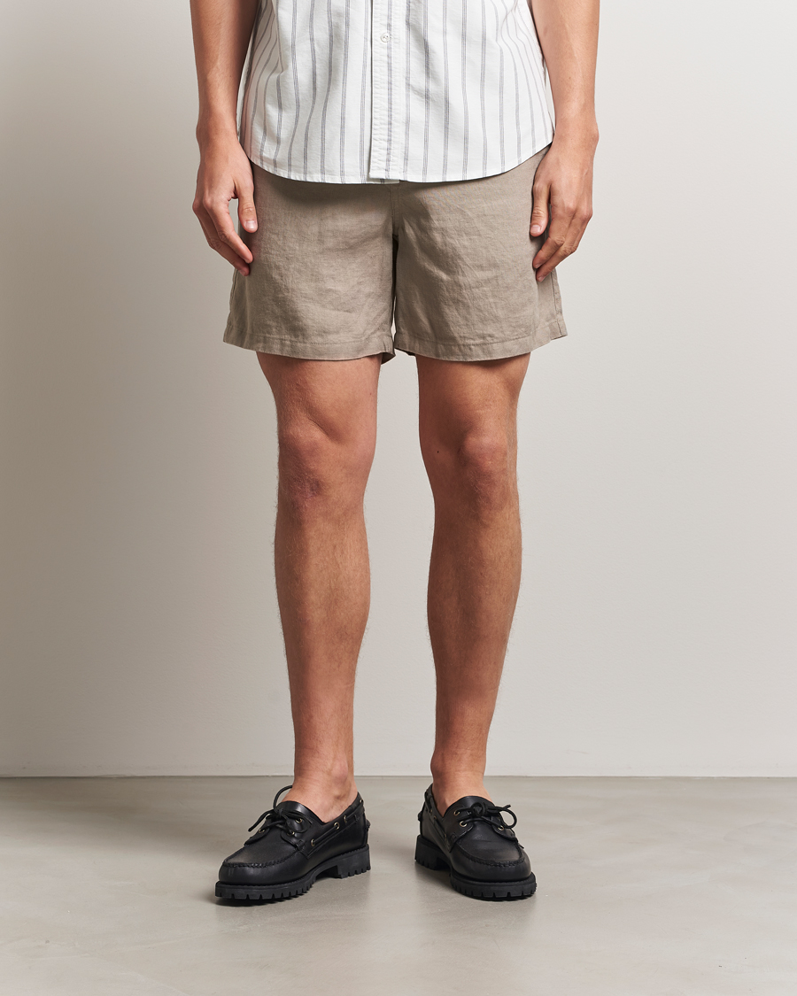 Hombres | Pantalones cortos | Samsøe Samsøe | Jabari Linen Drawstring Shorts Greige