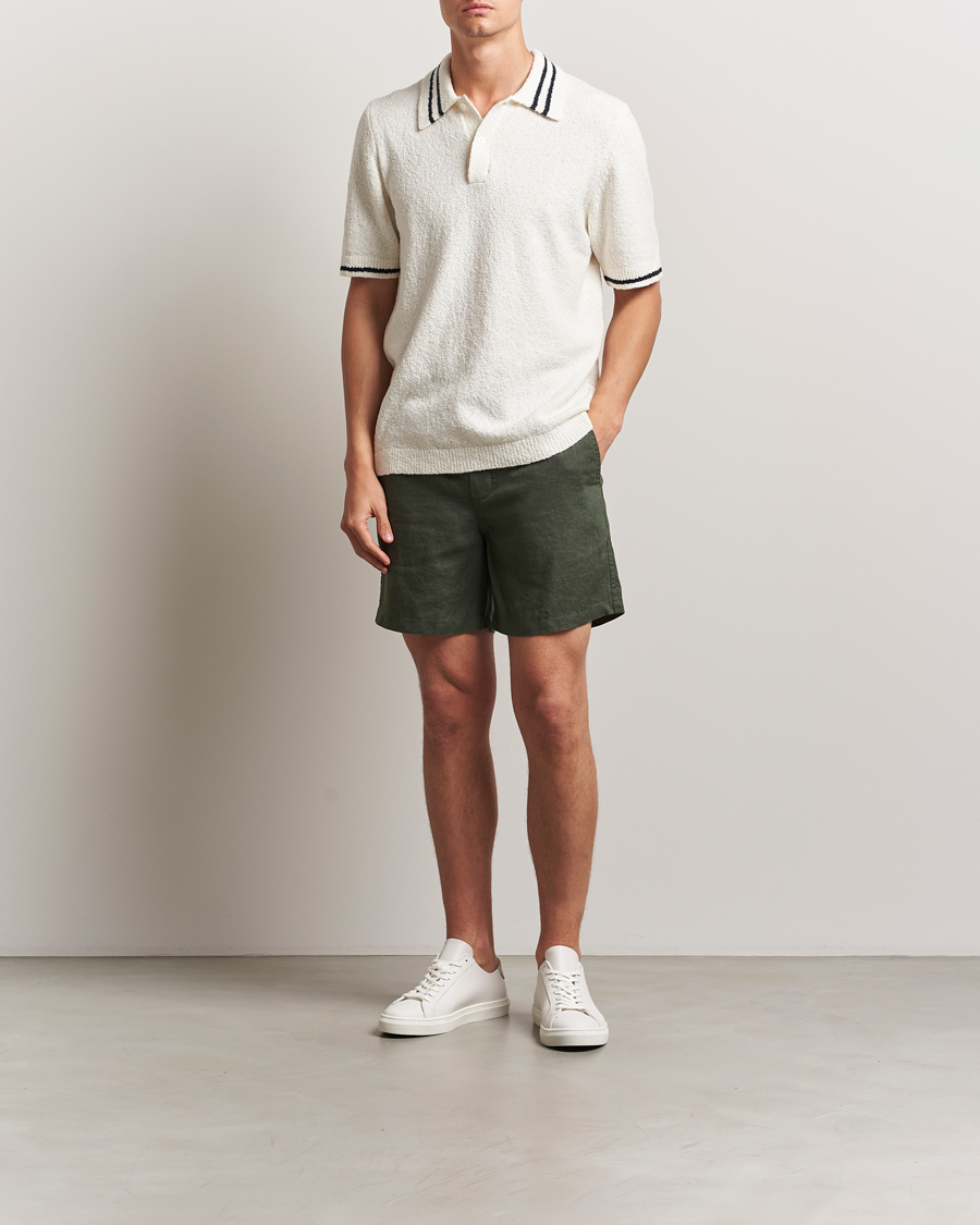Hombres | Pantalones cortos | Samsøe Samsøe | Jabari Linen Drawstring Shorts Climbing Ivy