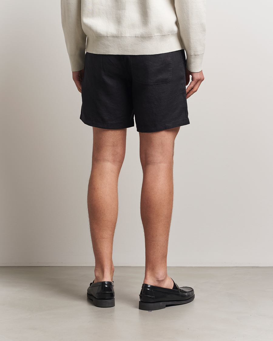 Hombres | Pantalones cortos | Samsøe Samsøe | Jabari Linen Drawstring Shorts Black