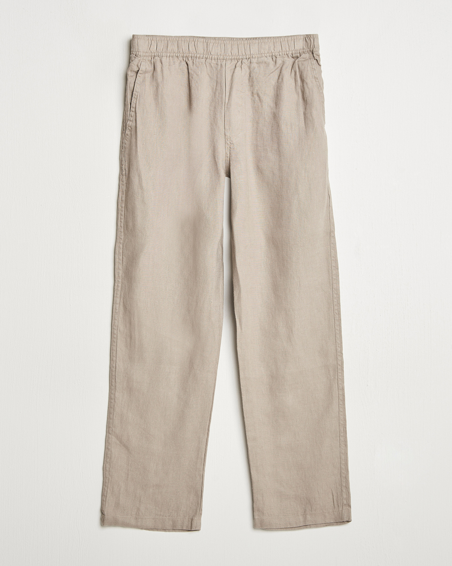 Hombres | Pantalones | Samsøe Samsøe | Jabari Linen Drawstring Trousers Greige