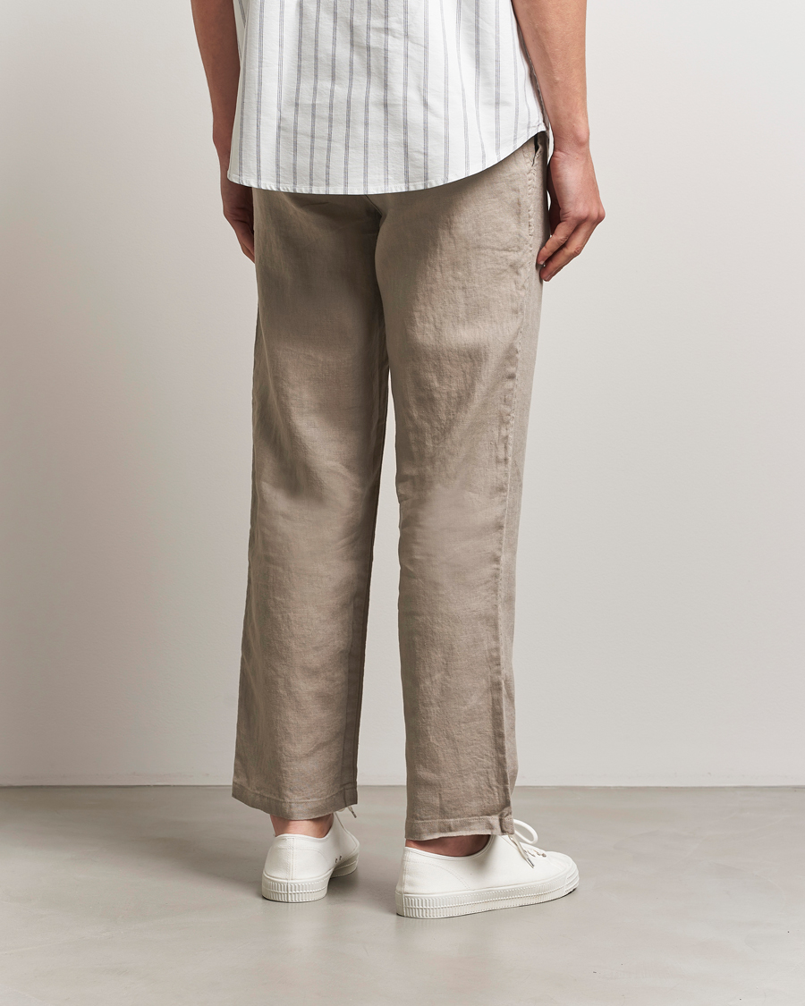 Hombres | Pantalones | Samsøe Samsøe | Jabari Linen Drawstring Trousers Greige