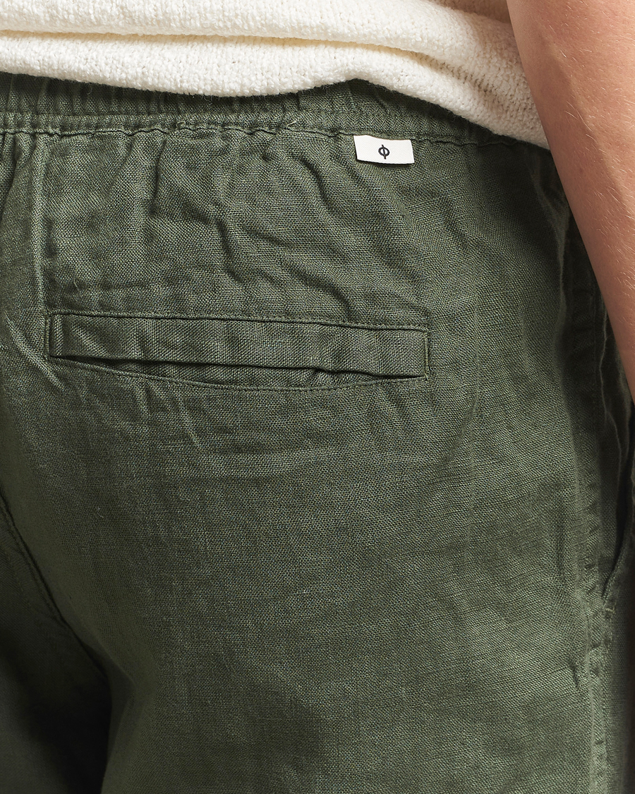 Hombres | Pantalones | Samsøe Samsøe | Jabari Linen Drawstring Trousers Climbing Ivy