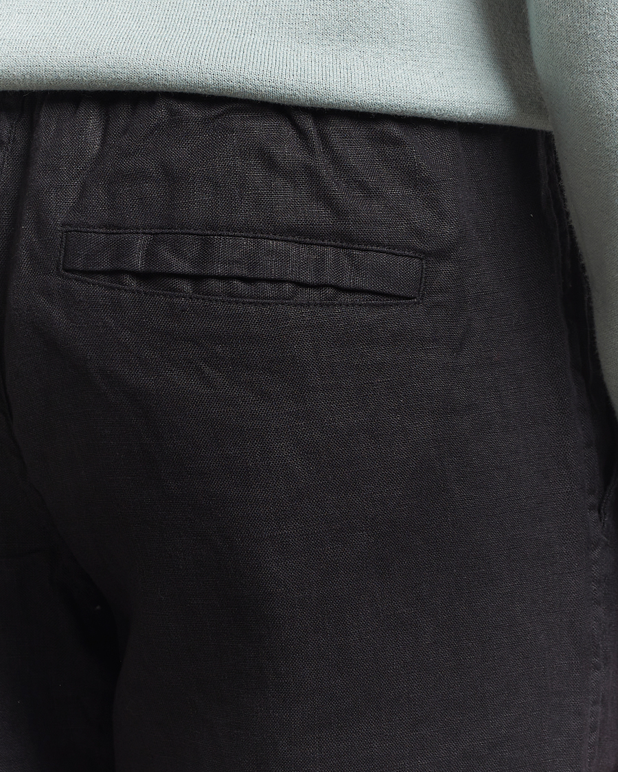 Hombres | Pantalones | Samsøe Samsøe | Jabari Linen Drawstring Trousers Black