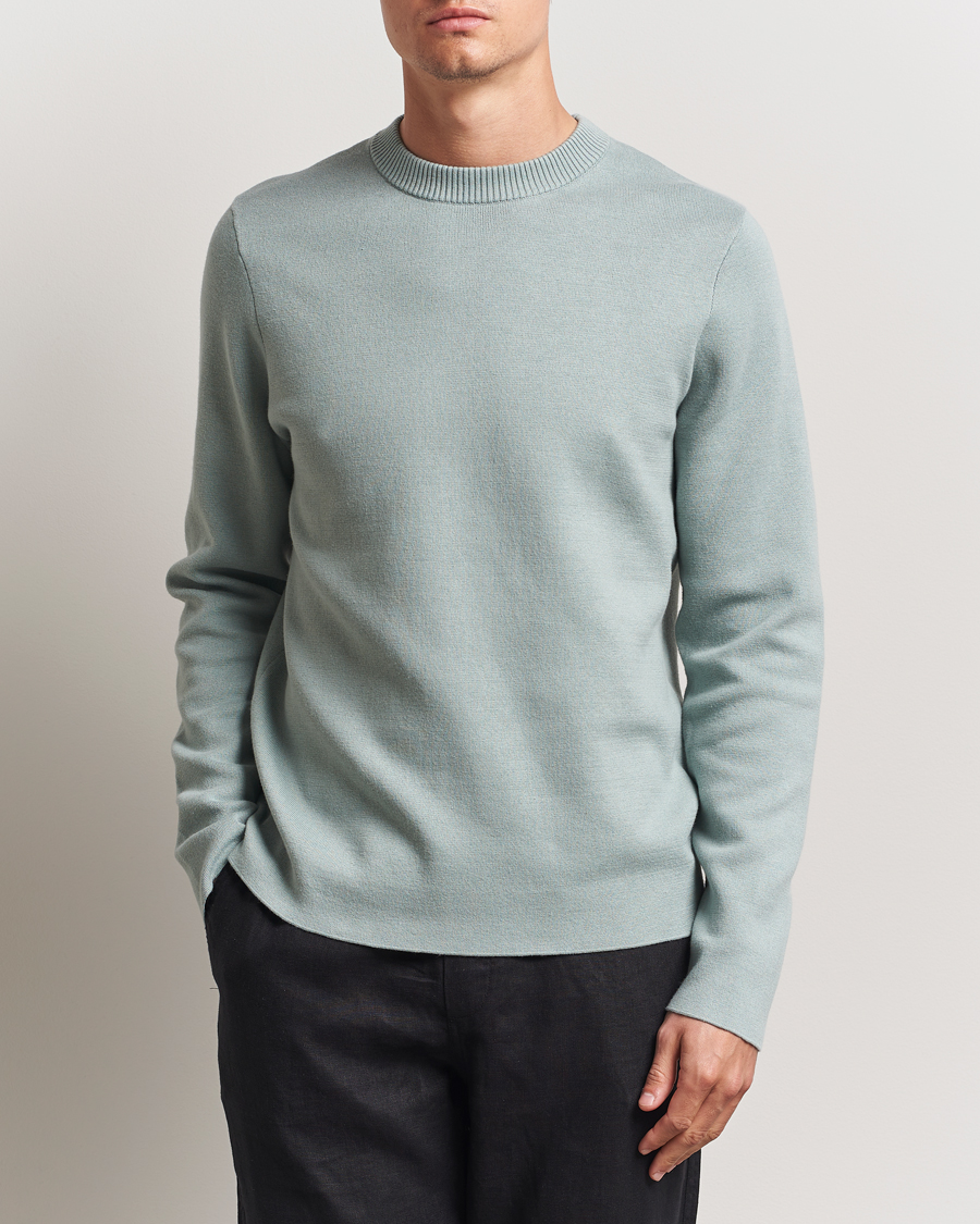 Hombres | Jerséis y prendas de punto | Samsøe Samsøe | Niklas Crew Neck Sweater Abyss Green