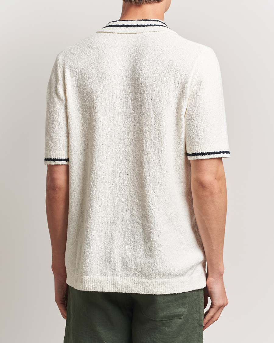 Hombres | Polos | Samsøe Samsøe | Pedro Tipped Knitted Polo Clear Cream